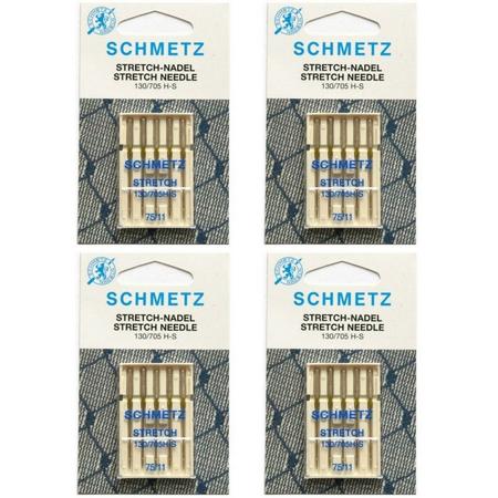 Schmetz machinenaalden stretch nr.75 (5 naalden) universeel, 4 kaarten