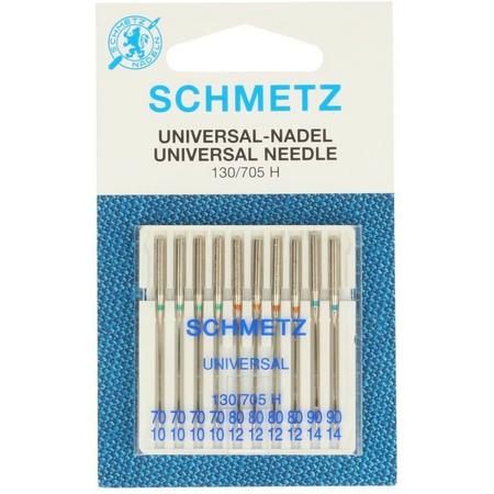 Schmetz naaimachine naalden universeel 130/705 H 70 / 80 / 90  (10 stuks totaal)