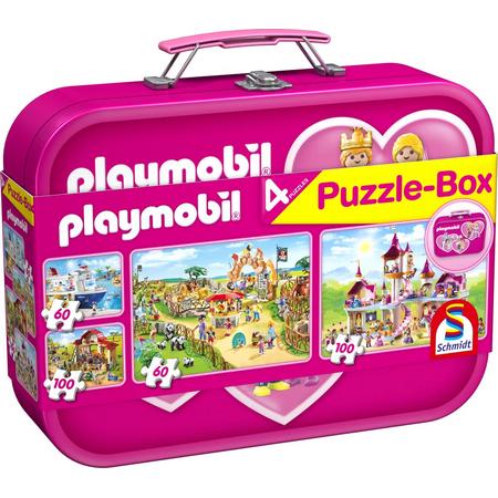 Playmobil, Puzzle-Box rose, 2x60, 2x100 pcs Legpuzzel