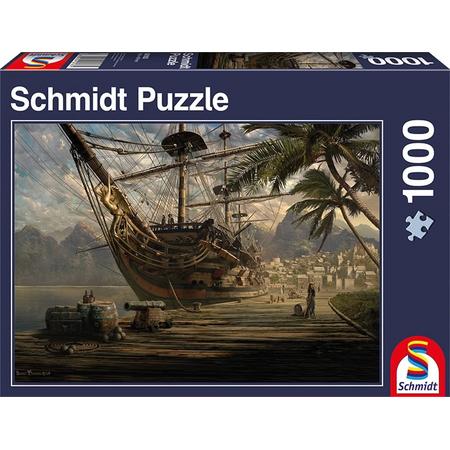 Schmidt Puzzel - Schip voor anker - 1000 Stukjes
