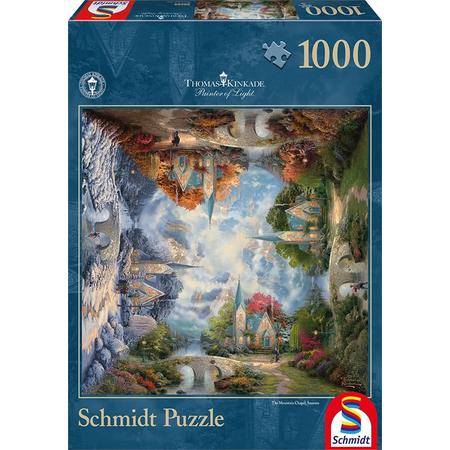 Schmidt Puzzel - Thomas Kinkade De bergkapel - 1000 Stukjes