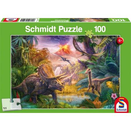 The Valley of the Dinosaurs, 100 pcs - Kinderpuzzel