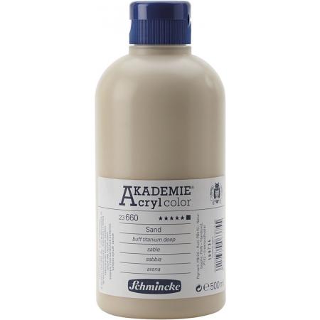 Schmincke AKADEMIE® Acryl color, opaque, 500 ml, buff titanium deep (660)