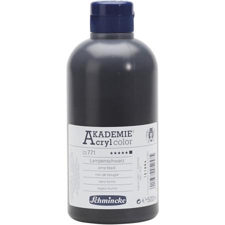 Schmincke AKADEMIE® Acryl color, opaque, 500 ml, lamp black (771)