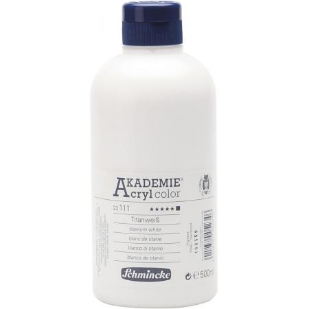 Schmincke AKADEMIE® Acryl color, opaque, 500 ml, titanium white (111)