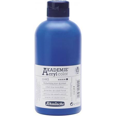 Schmincke AKADEMIE® Acryl color, opaque, good fade resistant, 500 ml, cobalt blue hue deep (443)