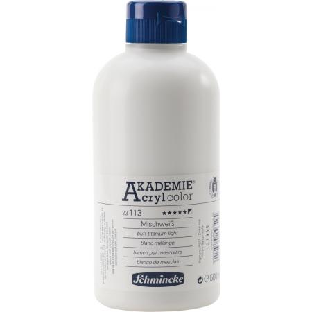 Schmincke AKADEMIE® Acryl color, semi-opaque, 500 ml, buff titanium light (113)