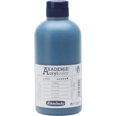 Schmincke AKADEMIE® Acryl color, semi-opaque, 500 ml, turquoise (450)