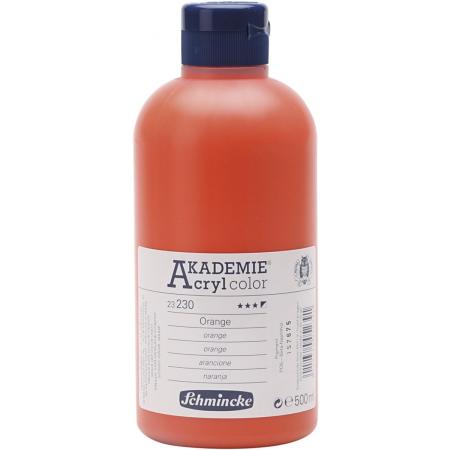 Schmincke AKADEMIE® Acryl color, semi-opaque, fade resistant, 500 ml, orange (230)