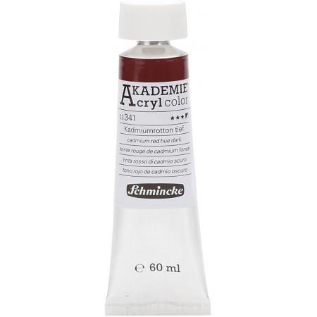 Schmincke AKADEMIE® Acryl color, semi-opaque, fade resistant, 60 ml, cadmium red hue dark (341)