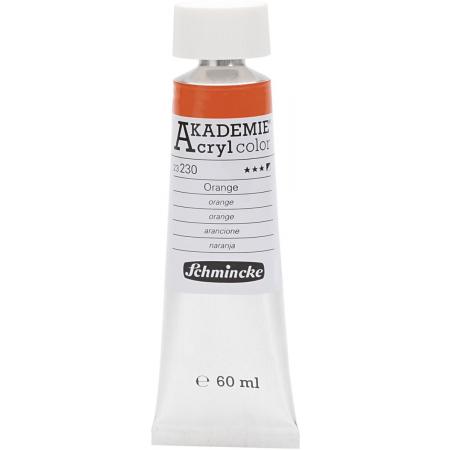 Schmincke AKADEMIE® Acryl color, semi-opaque, fade resistant, 60 ml, orange (230)
