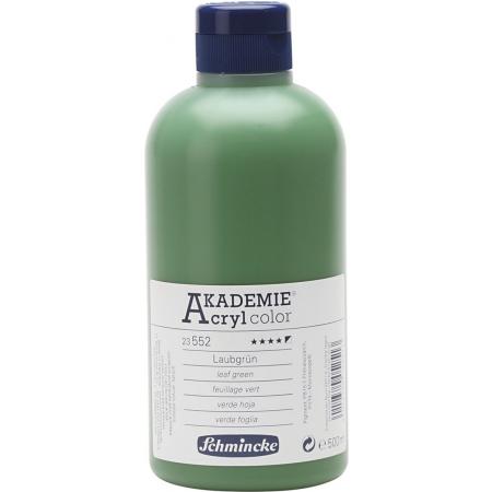 Schmincke AKADEMIE® Acryl color, semi-opaque, good fade resistant, 500 ml, leaf green (552)