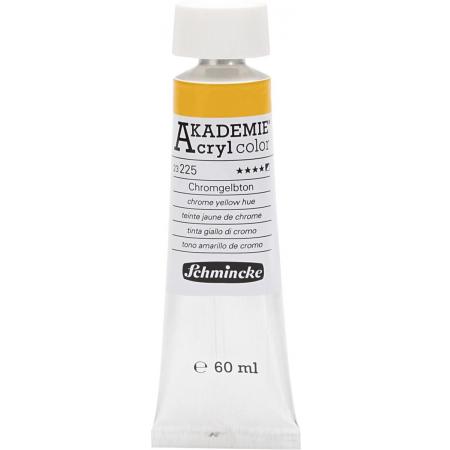 Schmincke AKADEMIE® Acryl color, semi-opaque, good fade resistant, 60 ml, chrome yellow hue (225)