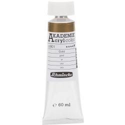 Schmincke AKADEMIE® Acryl color, semi-opaque, good fade resistant, 60 ml, gold (801)