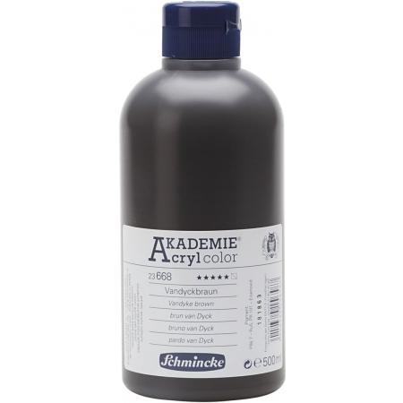 Schmincke AKADEMIE® Acryl color, semi-transparent, 500 ml, vandyke brown (668)