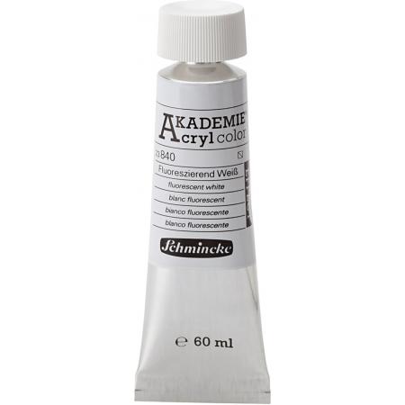 Schmincke AKADEMIE® Acryl color, semi-transparent, 60 ml, fluorescent white (840)