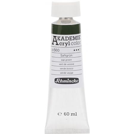 Schmincke AKADEMIE® Acryl color, semi-transparent, fade resistant, 60 ml, sap green (560)