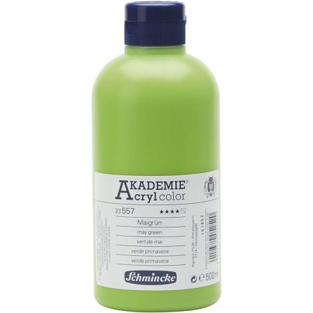 Schmincke AKADEMIE® Acryl color, semi-transparent, good fade resistant, 500 ml, may green (557)