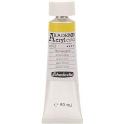 Schmincke AKADEMIE® Acryl color, semi-transparent, good fade resistant, 60 ml, lemon yellow (222)