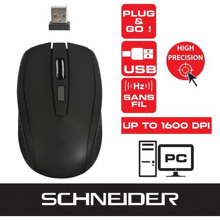 Schneider Optische Draadloze muis - Black