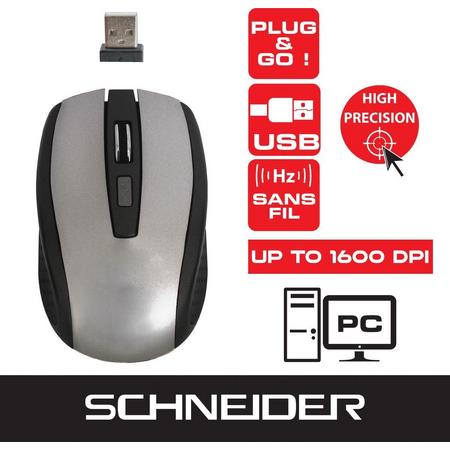 Schneider Optische Draadloze muis - Silver