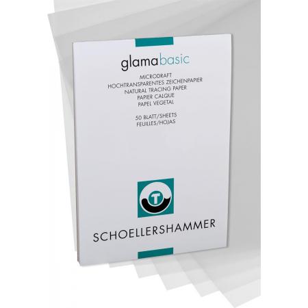 Schoellershammer Glama transparant papier, A3, 110 g/m², blok van 50 vel 10 stuks