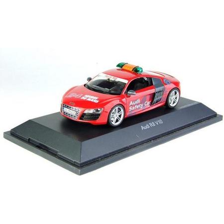 Audi R8 V10 - Safety Car Limited Edition 1/500 (Rood) (10 cm) 1/43 Schuco  - Modelauto - Schaalmodel - Model auto - Miniatuurautos - Miniatuur auto