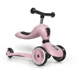   -   en Scooter stepje in één - Highway Kick - Voor kinderen van 1 tot 5 jaar - Rose ( Baby Pink )