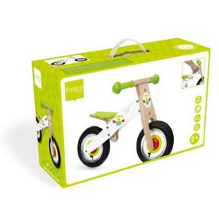 Scratch Loopfiets Balance Bike Wit/Groen