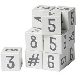 Sebra witte houten stapelblokken cijfers
