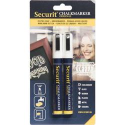 Securit Krijtstift - Liquid 2-6mm - Wit - (Set van 2)