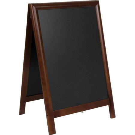 Stoepbord klein deluxe - 55x85cm - donker bruin