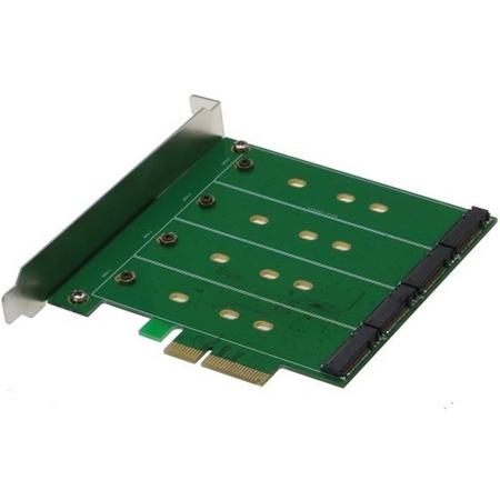 Sedna SE-PCIE-m2SSDx4-R-MA interfacekaart/-adapter Intern M.2