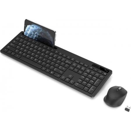 Draadloos toetsenbord met muis – QWERTY Brits Engels - Zwart