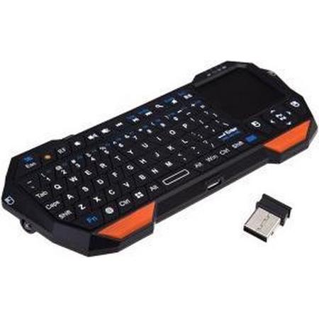 Seenda IS11 draadloos mini toetsenbord met ingebouwd touchpad, verbinding via 2.4G USB dongle