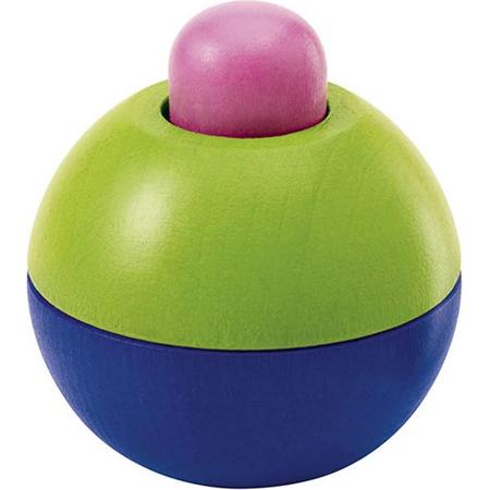 Selecta Spielzeug Speelbal Junior 9 Cm Hout Roze/groen/blauw