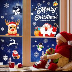 Selwo Raamstickers met sneeuwvlokken, 171 stuks, zelfklevend, statisch hechtende raamstickers, winter kerstdecoratie voor ramen en deuren, herbruikbare decoratie