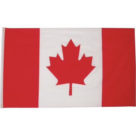 Senvi Printwear - Flag Canada - Grote Canada vlag - Gemaakt Van 100% Polyester - UV & Weerbestendig - Met Versterkte Mastrand - Messing Ogen - 90x150 CM - Fair Working Conditions