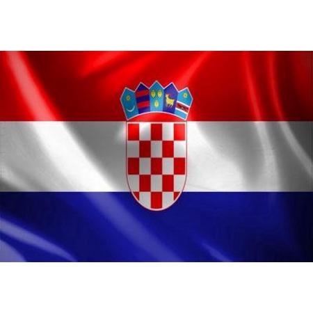 Senvi Printwear - Flag Croatia - Grote Kroatië vlag - Gemaakt Van 100% Polyester - UV & Weerbestendig - Met Versterkte Mastrand - Messing Ogen - 90x150 CM - Fair Working Conditions