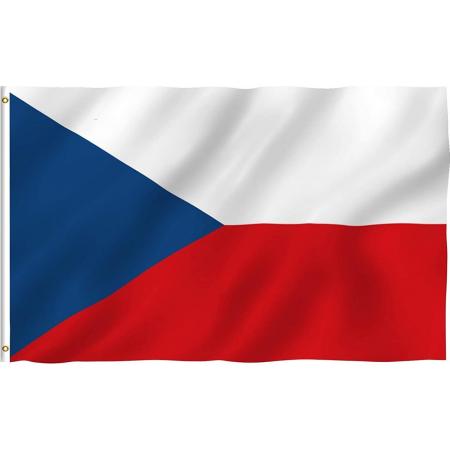 Senvi Printwear - Flag Czech Repuplic - Grote Tsjechië vlag - Gemaakt Van 100% Polyester - UV & Weerbestendig - Met Versterkte Mastrand - Messing Ogen - 90x150 CM - Fair Working Conditions