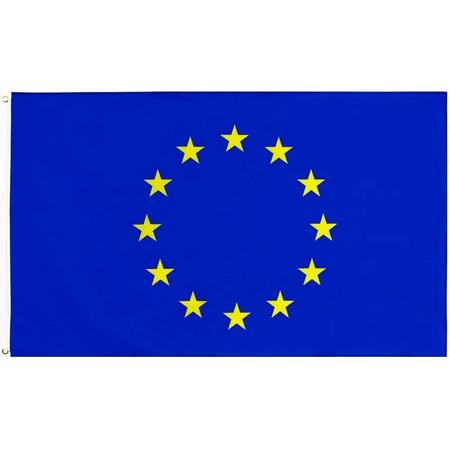 Senvi Printwear - Flag Europe  - Grote Europa vlag - Gemaakt Van 100% Polyester - UV & Weerbestendig - Met Versterkte Mastrand - Messing Ogen - 90x150 CM - Fair Working Conditions