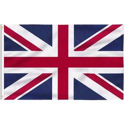 Senvi Printwear - Flag Great Britain - Grote Engelse vlag - Gemaakt Van 100% Polyester - UV & Weerbestendig - Met Versterkte Mastrand - Messing Ogen - 90x150 CM - Fair Working Conditions - UK