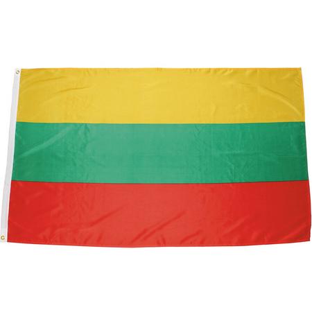 Senvi Printwear - Flag Lithuania - Grote Litouwen vlag - Gemaakt Van 100% Polyester - UV & Weerbestendig - Met Versterkte Mastrand - Messing Ogen - 90x150 CM - Fair Working Conditions
