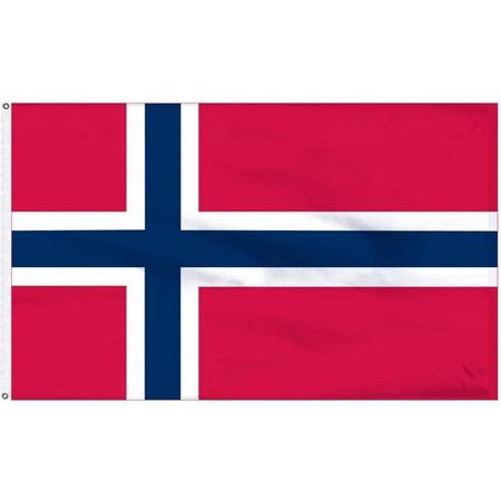 Senvi Printwear - Flag Norway- Grote Noorwegen vlag - Gemaakt Van 100% Polyester - UV & Weerbestendig - Met Versterkte Mastrand - Messing Ogen - 90x150 CM - Fair Working Conditions