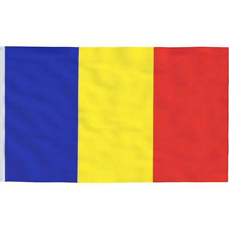 Senvi Printwear - Flag Romania - Grote Romania vlag - Gemaakt Van 100% Polyester - UV & Weerbestendig - Met Versterkte Mastrand - Messing Ogen - 90x150 CM - Fair Working Conditions