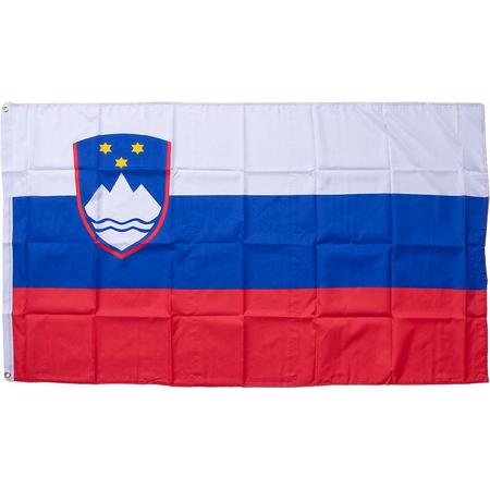 Senvi Printwear - Flag Slovenia - Grote Slovenia vlag - Gemaakt Van 100% Polyester - UV & Weerbestendig - Met Versterkte Mastrand - Messing Ogen - 90x150 CM - Fair Working Conditions