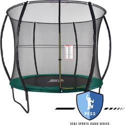 Trampoline - Senz Sports J5000 Series - 244 cm - Groen - trampoline met elastieken