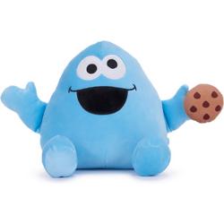 Sesamstraat - Squashy Cookie monster knuffel - 21 cm - Koekiemonster knuffel