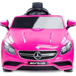 Elektrische auto mercedes S63 roze amg 2022, met afstandsbediening