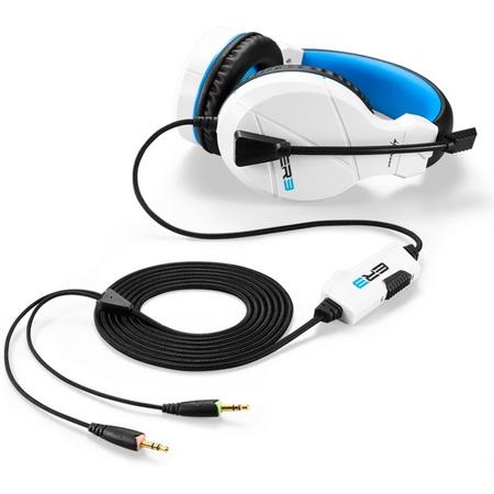 Sharkoon RUSH ER3 Stereofonisch Hoofdband Zwart, Blauw, Wit hoofdtelefoon